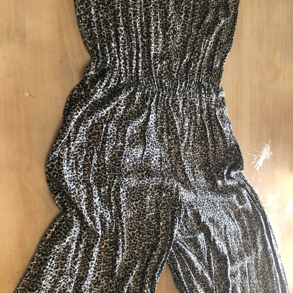 J. B.S Strapless Leopard romper